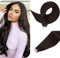S-noilite Tape Extensions Echthaar Dunkelbraun Remy Menschliches Haar 20 Stück Tape in Extensions Echthaar Skin Weft Haarverlängerung 35cm 40g #2