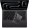 Housse de clavier pour MacBook 14 16 M4 Pro/Max Chip modèle A3112 A3185 A3401 A3186 A3403 Disposition UK/EU (TPU gris transparent)