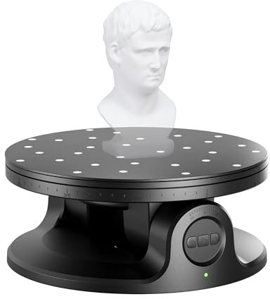 Revopoint Doppelachs Drehtisch, Einfache Erfassung detaillierter 3D-Daten von kleinen bis mittleren Objekten, für präzises 3D-Scannen, Kompatibel mit POP3/INSPIRE/MINI/RANGE/MIRACO 3D-Scanner