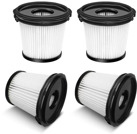Lot de 4 filtres de rechange pour aspirateur sans fil Shark Detect Pro IW3611DE, IW3612EU, IW1611DE, BU3521EU, BU1120EU, lavables, réutilisables pour filtres, conteneurs à poussière, impuretés