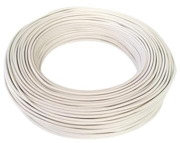 Cable eléctrico FS17, secciones 1,5/2,5/4/6 mm², unipolar, 5 metros (blanco, 1 x 1,5 mm²)