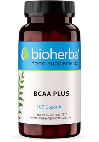 BCAA – 100 Gélules | Avec vitamine B6 – Acides aminés essentiels – par BIOHERBA