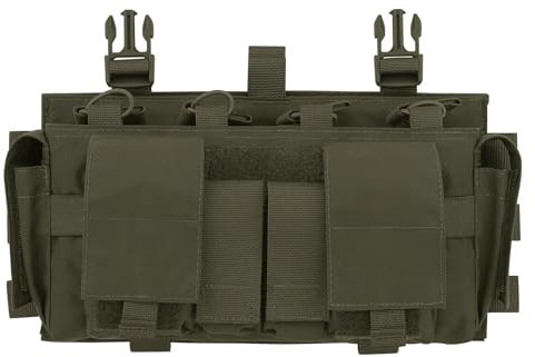 KRYDEX GEAR Tactical MF IV Placard 556 & 9mm Magazine Pouch SCARAB Plate Carrier Vest (Ranger Green)