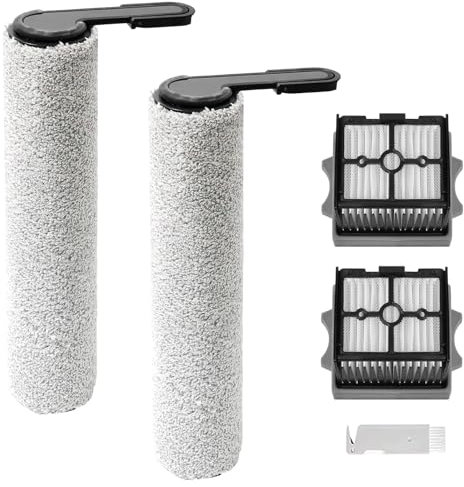 Rouleau Brosse de Rechange pour Tineco Floor One Stretch S6/ Switch S6/ S7 Stretch Ultra/ S6 stretch lite/ S9 Artist, Kit d'accessoires 2 Rouleaux de Brosse,2 Filtres,1 Brosse de Nettoyage