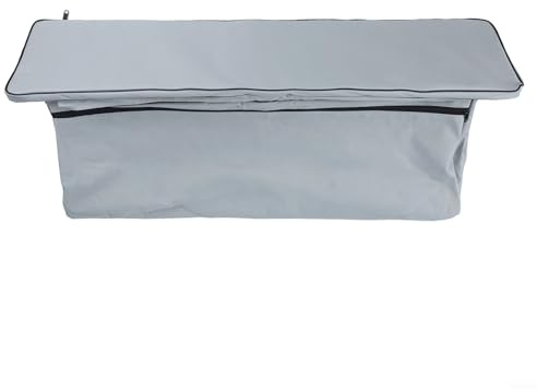 Gdfnmogo Aufblasbarer Sitzbezug, 420D Oxford-Gewebe, Aufbewahrungstasche mit Seitentasche, wasserdichtes Schutzkissen für aufblasbares Boot, Kanu, Floß (Grau, 95 cm)