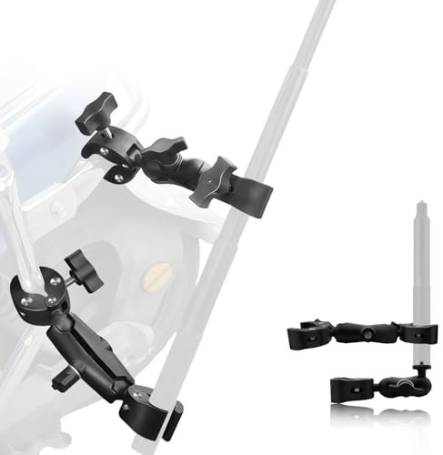Motorrad Halterung Kit kompatibel für Insta360 X5/X4/X3/X2/R Kamera Doppel Klemme Lenker Bundle kompatibel für GoPro Hero 12-3 Action Kamera für Reiten Schießen Aufzeichnun ATV UTV Boot(Kein Stock)