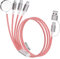 4 en 2 Múltiple Rápido Cargador para A pple Watch, 1.8M/6FT Cable de Carga Nylon USB A/C a Puerto iOS/Tipo C/Micro USB/iWatch, Compatible para iWatch Ultra/SE/1-10/iPhone/iPad/AirPods/Galaxy/Huawei