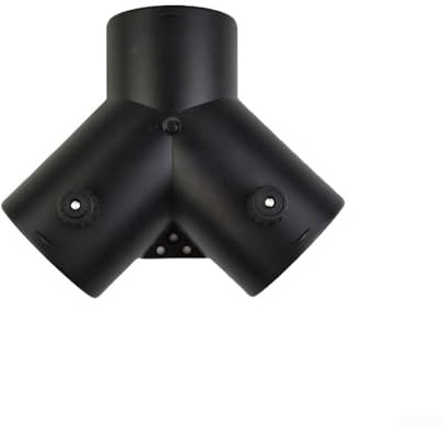 Y-Abzweigverbinder für 75 mm Kanäle, mit verstellbaren Klappenventilen für kontrollierte Heizung