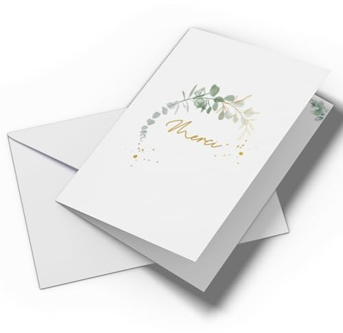 Briefzauber 10 cartes de remerciement avec enveloppes | Cartes merci pour mariage, communion, baptême, etc. | Set de 10 cartes pliées avec ou sans texte (Cercle – sans texte)