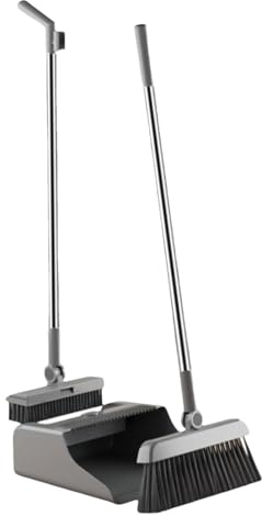 Dustpan Set with Broom - 3 Piece Rust Proof Sweeping Duster,Kitchen Broom and Dustpan Set | for Home Cleaning House Kitchen Apartment Indoor Outdoor Floor Dorm