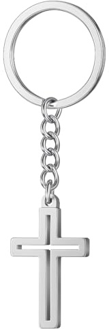 Porte-Clés Croix, Porte-Cléf Christianisme de Sac pour Femmes | Cadeaux de Porte-Clé Cool avec Design Ajouré pour la Foi et l'Inspiration