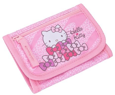 Baagl Sac de Poitrine pour Enfant - Portefeuille pour garçon - Mini Porte-Monnaie, Porte-Monnaie, Hello Kitty Sweet Leopard, 14 x 10 cm, Moderne