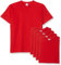 Fruit of the Loom Men's Super Premium Short Sleeve T-Shirt Pack of 5, Red, Large