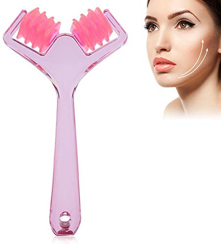 Jade Roller Massagegerät, Abnehmen Kinn Massage Roller für Gesicht Massagegerät Hautstraffung Beauty Tools Gesicht Massagegerät