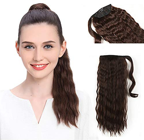 RemeeHi Pferdeschwanz-Haarteil für Damen, gelockt, lang, zum Anklipsen, 120 g, 55,9 cm, Nr. 27, Erdbeerblond