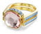Swarovski Chroma Ring, Kissenschliff, Mehrfarbig, Goldlegierungsschicht