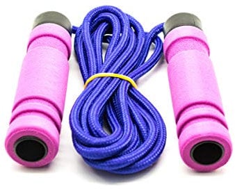 Soft Handle Skin Friendly Foam Skipping Speed Rope for kids, adults, Students, Fitness Exercise Boxing Jumping Gym 3 Colors (Purple)