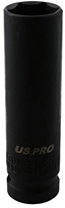 16mm 1/2 Drive Double deep Metric Impacted Impact Socket Single Hex 6 Sided