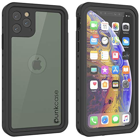 PunkCase iPhone 11 Pro Waterproof Case [StudStar Series] [Slim Fit] [IP68 Certified] [Shockproof][Dirtproof][Snowproof] 360 Full Body Armor Cover Compatible With Apple iPhone 11 Pro (5.8) [Clear]