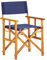 vidaXL Akazienholz Massiv Regiestuhl Gartenstuhl Holzstuhl Klappstuhl Campingstuhl Stuhl Gartenmöbel Faltstuhl Sessel Regiestühle Blau