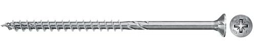 fischer PowerFast II CZP 4,0 x 40, Spanplattenschraube (200 Stk.) mit Teilgewinde, Senkkopfschraube mit Kreuzschlitz, Schraube für Holzverarbeitung, reduziert Einschraubwiderstand & Einschraubzeit