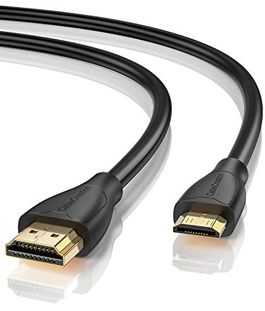 CableCreation Mini HDMI auf HDMI Kabel 0.9M, High Speed 4K 60Hz HDMI Mini HDMI Kabel und Kabelbinder, kompatibel mit Kamera,Videokarte,Camcorder,Laptop, HDTV
