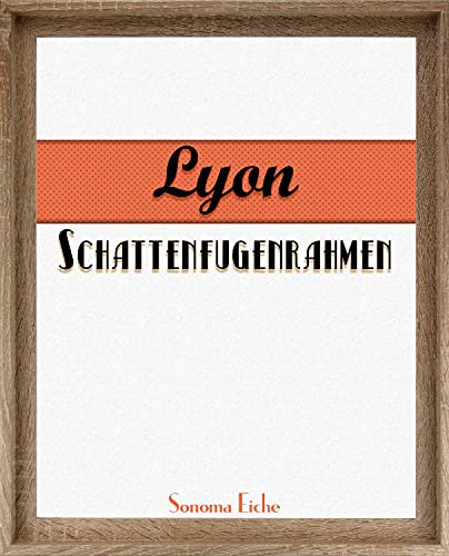 BIRAPA Lyon Keilrahmen für Canvas 40x50 cm in Sonoma Eiche, Rahmen für Leinwände, Leerrahmen für Leinwand, Schattenfugenrahmen für Keilrahmen, Leinwand Rahmen