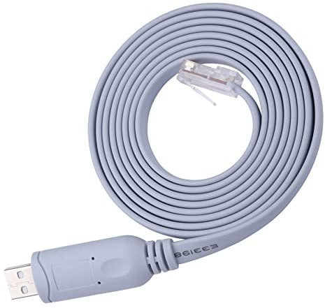 Cisco Console Cable,USB Console Cable with FTDI Chip,USB to RJ45 Serial Adapter Compatible with Cisco,HP,NETGEAR,Huawei,Routers/Switches for Laptop in Linux,Windows, Mac (6FT)