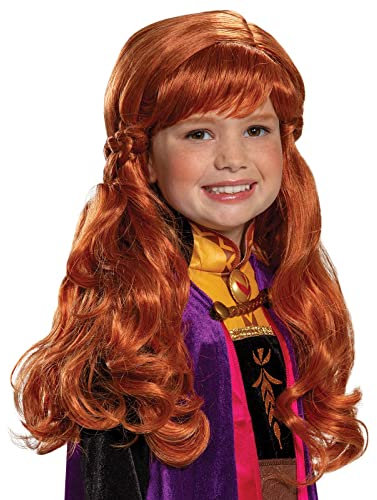 Disney Offizielle Anna Perücke Für Kinder, Frozen Kostüm Zubehör Mädchen, Einheitsgröße