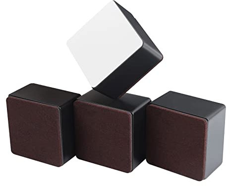 RCHYFEED Elevadores de Muebles 5 cm de Acero, 2'' Elevador Cama Autoadhesivos Diámetro 8cm, Protege Suelos Pies de Mesa y Silla, Furniture Risers Altura de Elevación de 50mm para Sofá y Armarios