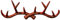 TSTSM Porte-manteaux en fonte avec crochets muraux en forme de bois de cerf Rouge