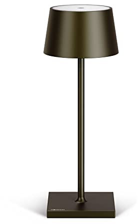Stilosa Tischlampe Kabellos - Led Tischleuchte - Akku Kabellose Dimmbar Lampe mit Touch - Table Lamp Aufladbar Usb C - Akku-tischleuchte Outdoor - Tropisches Schwarz