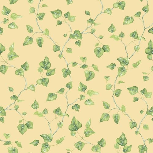 G45430 - Just Kitchens Just Ivy Yellow Green Galerie Wallpaper