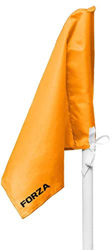 FORZA Replacement Football Corner Flags [Pack of 4] | Durable Polyester Flags for Standard Pitches – Multiple Colour Options – Poles Not Included (Orange)