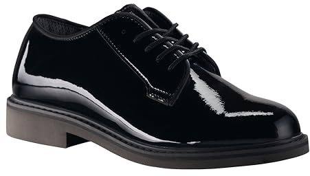 Propper Men's Uniform Oxford Shoes, Patent Dress Shoes for Ceremonies, Formal Inspections, Black, 11M