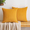 EMEMA Kordsamt Kissenbezug Herbst Granulat Dekorative Sofakissen Dekokissen Kissenbezüge Couchkissen Kissenhülle Weich Kissen Bezug Zierkissen für Sofa Couch Wohnzimmer 2er Set 45x45 cm Kurkuma