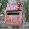 Wandbriefkästen Feld Retro Wand Locking Briefkasten Einzigartiges Design Villa Briefkasten wasserdichte Outdoor Briefkasten (Farbe : Messing, Size : 30 * 16 * 40cm)