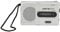 Portable Digital Radio ABS AM FM Radio Long 5W Speaker Lasting Pocket Transistor Radio with Earphone Jack for Home Outdoor Silver Gray(#2)