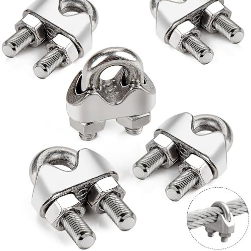 PuretéavHom 12 Stück Drahtseilklemme 2mm Edelstahl 304 DIN741 Seilklemme M2 Drahtseilklemmen Bügelseilklemme Stahlseil Seilverbinder für Drahtseil Seilklemme Klemme 2mm Wäscheleine Markise Fixiert