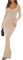 REORIA Womens Sexy Casual Scoop Square Neck Long Sleeve Soft Lounge Long Dress Fall Wedding Guest Elegant Ribbed Bodycon Maxi Dresses Khaki Medium