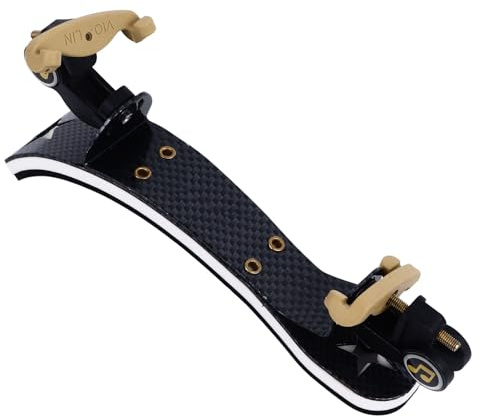 Verstellbare und Zusammenklappbare Violin-Schulterstütze für 1/2 Violine, Ergonomische Schulterstütze mit Verbesserter Klangqualität (Kohlefaser-Stil)