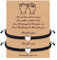 2 Stück Freundschaftsbänder für Mädchen, Schwarzes Geflochtenes Seilarmband, WGXIA Mutter Tochter Armband Set Herz Handgefertigt Einstellbarem Geflochtener Schmuck fur Eltern-Kind-Beziehung
