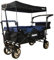 FROSAL Bollerwagen Loki faltbar Transportwagen klappbar schwarz-blau Kinder Klappbollerwagen PU Räder