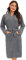 Ymmchy Weicher Bademantel Damen Frottee Morgenmantel Leichte Saunamantel Women Sauna Robe Grau S