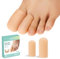 Gel Toe Cap and Protector - Silicone Toe Covers - Coussinets d'orteil pour soulager la douleur, les ongles manquants ou incarnés, les cors, les ampoules(4 Large + 8 Medium, Beige)