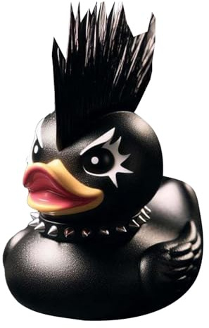 Badeente Schwarz, Gummiente Bad, Schwarze Ducksville Ente, Harz Böse Gummiente, Harz Sammlerstück Neuheit Gothic Stil Dunkle Gummiente Dekoration, Duckieville Ente Figuren Und Statuen