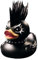 Pato Ducksville de Resina - Decoración Gótica Oscura, Figura y Estatua de Goma para Baño, Estilo Malvado de Duckieville