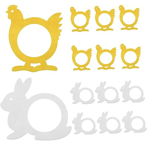 Cabilock Serviettenringe-Set Und Küken 16-teilig Serviettenhalter Aus Filz Elegante Dekorative Serviettenschnalle Für Dinnerpartys
