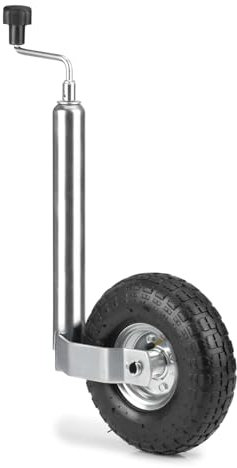 FKSTRAILER Stützrad 150kg mit Luftrad 260x85mm für PKW Anhänger, 48mm Rohrdurchmesser