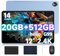 DOOGEE T40 PRO Tablet mit Tastatur, 20GB RAM +512GB ROM(2TB TF), Tablet 12 Zoll Helio G99, 10800mAh Akku Android 14, 4G LTE, 2.4K,16MP, 4G Dual SIM